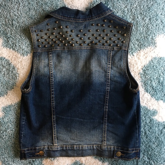 Studded Denim Vest - Picture 3 of 5